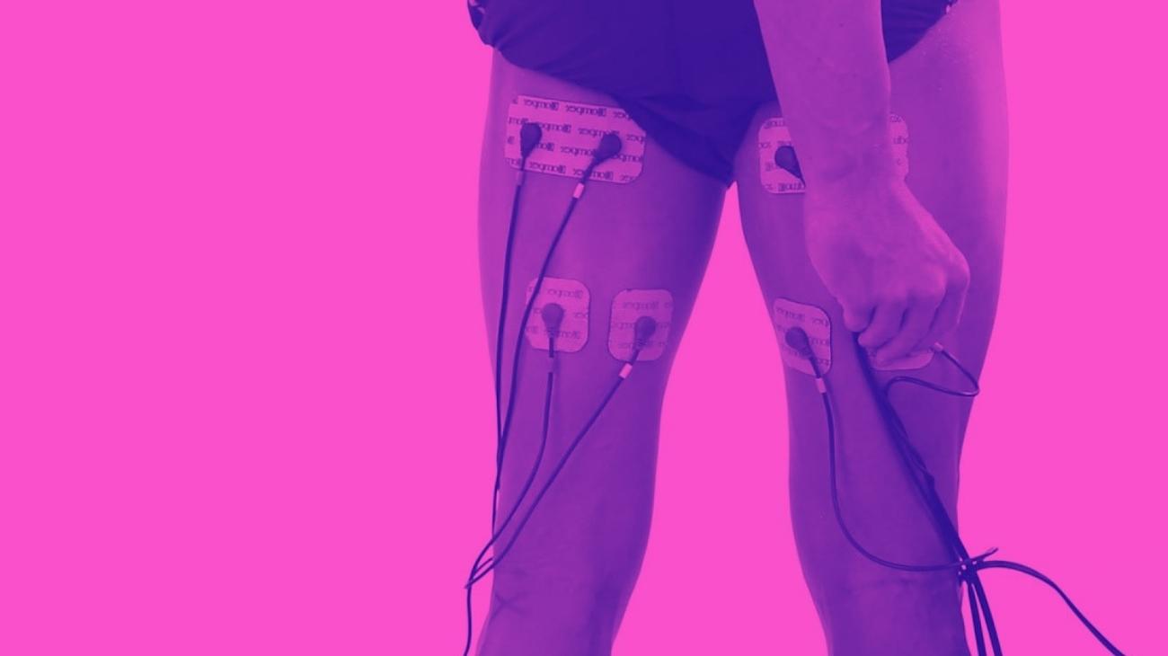 How to use a TENS units & EMS machines for hamstrings muscle pain relief? Placement of electrode pads