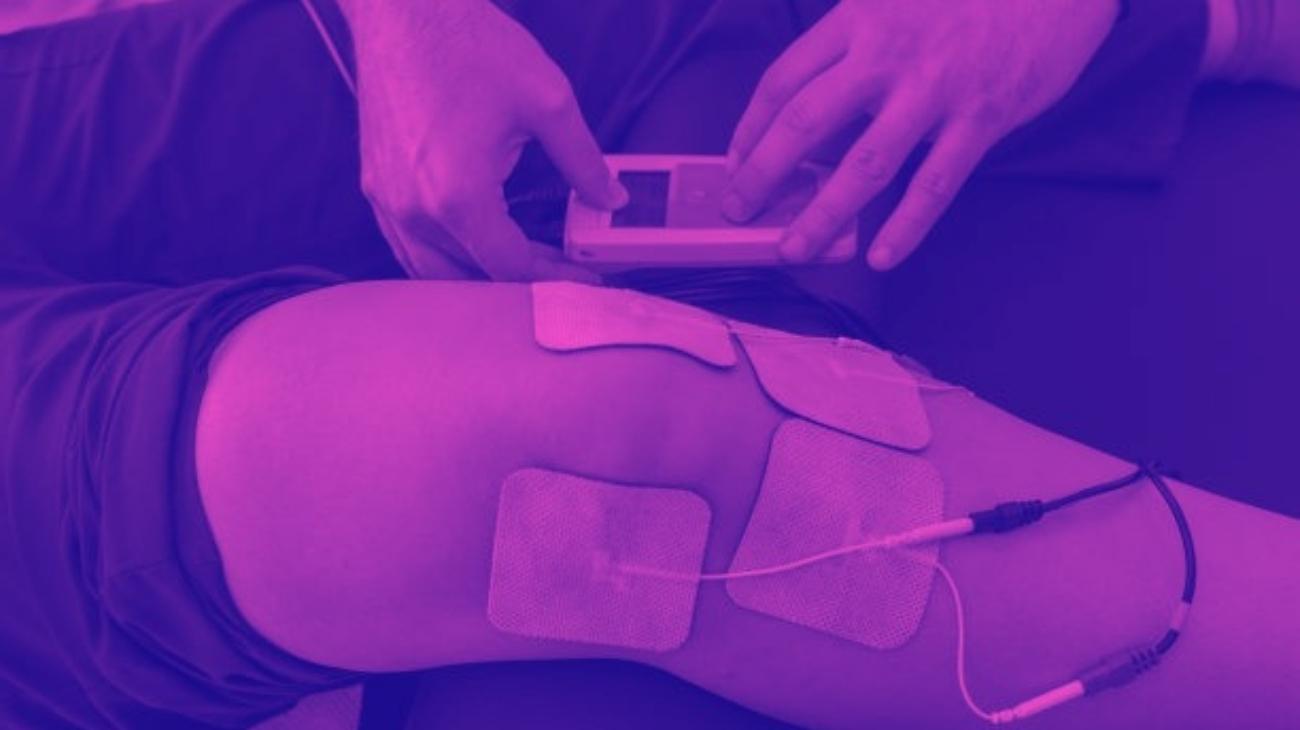 How to use a TENS units & EMS machines for meniscus tear recovery? Placement of electrode pads